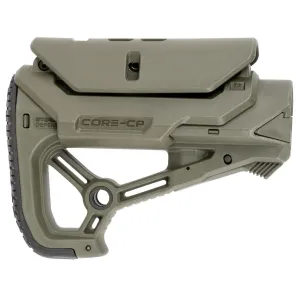FAB Defense FXGLCORECPG GL-Core CP Buttstock for AR-15/ M4 w/Adjustable Cheek-Rest OD Green Fiberglass Reinforced Polymer