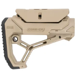 FAB Defense FXGLCORECPT GL-Core Buttstock for AR-15/ M4 w/Adjustable Cheek-Rest FDE Fiberglass Reinforced Polymer