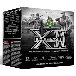 HEVI-Shot HS51304 HEVI-XII 12 Gauge 3 in 1 1/8 oz Tungsten 4 Shot 25 Per Box/ 10 Cs