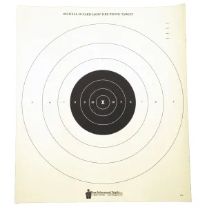 Action Target B-6 Target, 50 Yard Slow Fire, Cream and Black, 100 Per Box, 21 inx24 in B-6-100