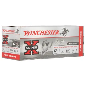 Winchester WEX1232VP Super X Xpert High Velocity 12Gauge 3 in 1 1/8oz 2Shot 100 Per Box/2 Case *Value Pack, Shotgun Shells