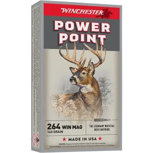 Winchester X2642 Power-Point 264WinMag 140gr 20 Per Box/10 Case Centerfire, Rifle Ammunition