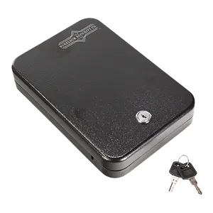 Surelock Security 3418941 Nighthawk Mobile Vault II Key Entry Matte Black Steel Holds 1 Handgun 2.50 inH x 7.50 inW x 11.50 inD