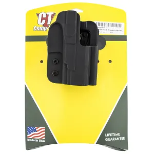 Comp-Tac C241WA326RBKN International OWB Black Kydex Belt Slide/Paddle Fits Walther PDP Fits 4 in Barrel Right Hand
