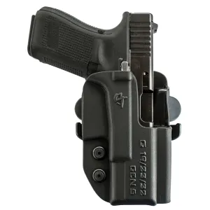 Comp-Tac C241GL234RBKN International OWB Black Kydex Belt Loop/Paddle Fits Glock 48 Right Hand