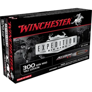 Winchester Ammo S300WMCT Expedition Big Game 300 Win Mag 180 gr Winchester AccuBond CT 20 Per Box/ 10 Case