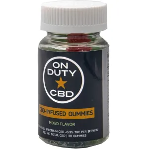 On Duty CBD Gummies Pure Full Spectrum 750 mg 30 ct ODGS25FE