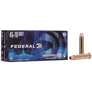 Federal 4570AS Power-Shok 45-70Gov 300gr Jacketed Soft Point 20 Per Box/10 Case Centerfire, Rifle Ammunition