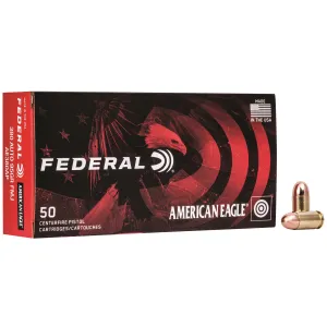 Federal AE380AP American Eagle 380ACP 95gr Full Metal Jacket 50 Per Box/20 Case Centerfire, Handgun Ammunition