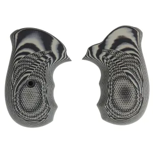 Pachmayr 61221 Tactical Grip Checkered Black & Gray with Finger Grooves for Ruger SP101