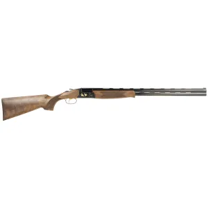 F.A.I.R. FRSLX600BL1628 SLX 600 Full Size 16 Gauge Break Open 3 2rd 28 Black Over/Under Vent Rib Barrel, Black Engraved Stainless Steel Receiver, Fixed Walnut Stock, Technichoke System, Shotgun