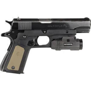 Recover Tactical CC3P0102 Grip Black Polymer with Interchangeable Black & Tan Panels for Standard 1911 Frame