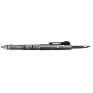 CobraTec Knives GRYCNCOTFPSWDNS Tactical Pen 1.75 in OTF Plain Stainless Steel Blade Gray Handle