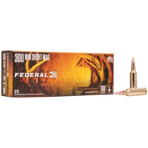Federal F300WSMFS2 Fusion 300WSM 180gr Bonded Soft Point 20 Per Box/10 Case Centerfire, Rifle Ammunition