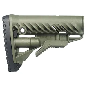 FAB Defense FXGLR16G GLR-16 Buttstock for AR-15/ M16/ M4 OD Green Polymer