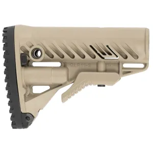 FAB Defense FXGLR16T GLR-16 Buttstock for AR-15/ M16 FDE Polymer