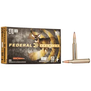 Federal P270E Premium 270Win 150gr Nosler Partition 20 Per Box/10 Case Centerfire, Rifle Ammunition