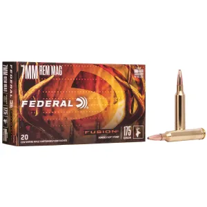 Federal F7RFS2 Fusion 7mmRem 175gr Bonded Soft Point 20 Per Box/10 Case Centerfire, Rifle Ammunition