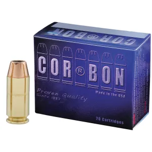 CorBon Self Defense, 40S&W, 165 Grain, Jacketed Hollow Point, 20 Round Box 40165