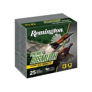 Remington Ammunition R20508 Premier Bismuth 20Gauge 3 in 1 1/4oz 5Shot 25 Per Box/10 Case, Shotgun Shells