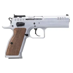 Tanfoglio IFG TFSTOCK29 Stock II Competition 9mm Luger 17+1 16+1, 4.44 in Stainless Polygonal, Rifled Barrel, Stainless Ported/Serrated Slide, Stainless Steel Frame, Brown Polymer Grip, Pistol