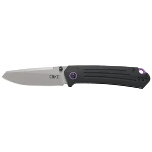 CRKT 7115 Montosa 3.25 in Folding Clipped Nose Plain Bead Blasted 8Cr13MoV SS Blade G10 Black Handle