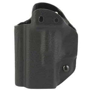 Mission First Tactical Hybrid Holster, Inside Waistband Holster, Ambidextrous, Fits Springfield Hellcat, Kydex with Leather Shell, Includes 1.5 in Belt Attachment, Black H3-SFD-1-BLK2