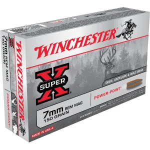 Winchester X7MMR1 Super X 7mmRemMag 150gr Power Point 20 Per Box/10 Case Centerfire, Rifle Ammunition