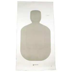 Action Target TQ-21 Qualification Target, White and Gray, 24 inx45 in, 100 Per Box TQ-21-100