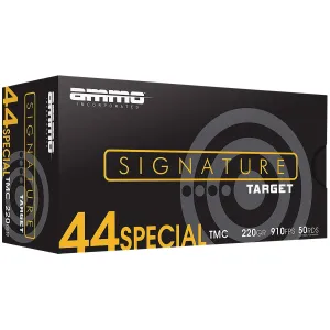 Ammo Inc 44S220TMCA50 Signature 44S&W Spl 220gr Total Metal Case 50 Per Box/20 Case Centerfire, Handgun Ammunition