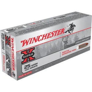 Winchester X25WSS Super X 25WSSM 120gr Positive Expanding Point 20 Per Box/10 Case Centerfire, Rifle Ammunition