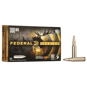 Federal P308TT1 Premium 308Win 180gr Trophy Bonded Tip 20 Per Box/10 Case Centerfire, Rifle Ammunition