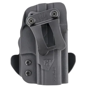 Comp-Tac C669WA326RBKN Dual Concealment IWB/OWB Black Kydex Belt Clip Fits Walther PDP Fits 4 in Barrel Right Hand