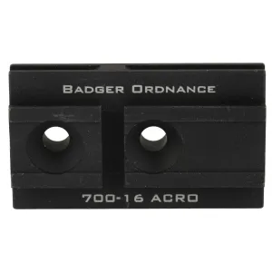 Badger Ordnance C1 12 O'Clock Top Optical Platform, Fits Aimpoint Acro, For Use with C1 Arc, Anodized Finish, Black 700-16B