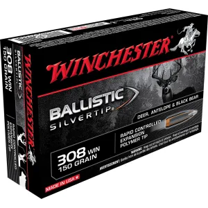 Winchester SBST308 Ballistic Silvertip 308Win 150gr Rapid Controlled Expansion Polymer Tip 20 Per Box/10 Case Centerfire, Rifle Ammunition