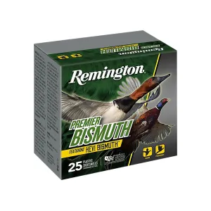 Remington Ammunition R20509 Premier Bismuth 20Gauge 2.75 in 7/8oz 5Shot 25 Per Box/10 Case, Shotgun Shells