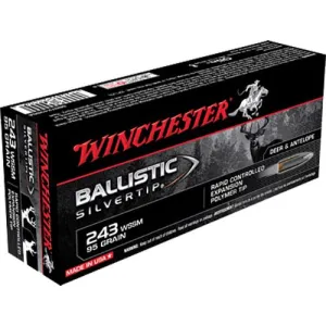 Winchester Ammo SBST243SSA Ballistic Silvertip 243 WSSM 95 gr Rapid Controlled Expansion Polymer Tip 20 Per Box/ 10 Case