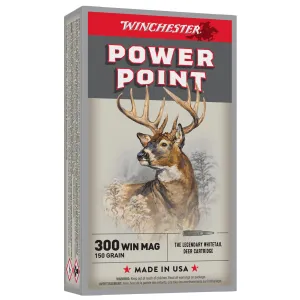 Winchester X30WM1 Power-Point 300WinMag 150gr 20 Per Box/10 Case Centerfire, Rifle Ammunition