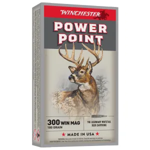 Winchester X30WM2 Power-Point 300WinMag 180gr 20 Per Box/10 Case Centerfire, Rifle Ammunition