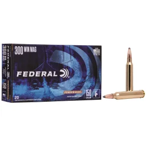Federal 300WGS Power-Shok 300WinMag 150gr Jacketed Soft Point 20 Per Box/10 Case Centerfire, Rifle Ammunition