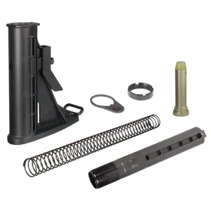 UTG Pro RBU6BM Mil-Spec Stock Assembly Black Synthetic 6 Position for AR-15/M16