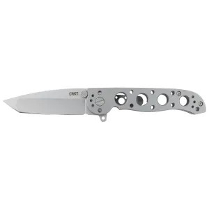 CRKT M1602SS M16 02SS 3.06 in Folding Tanto Plain Satin 12C27 Sandvik Blade/ Bead Blasted Stainless Steel Handle Includes Pocket Clip, Knife