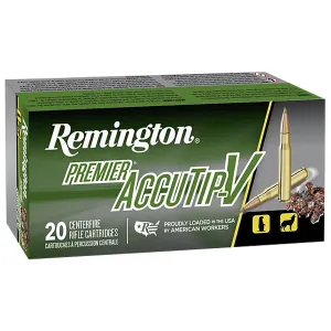 Remington 29194 Premier Accutip-V 243Win 75gr AccuTip V Boat Tail 20 Per Box/10 Case Centerfire, Rifle Ammunition