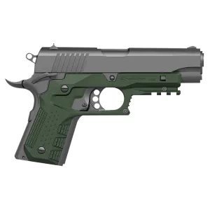 Recover Tactical CC3C03 Grip & Rail System Green Polymer Picatinny for Compact 1911
