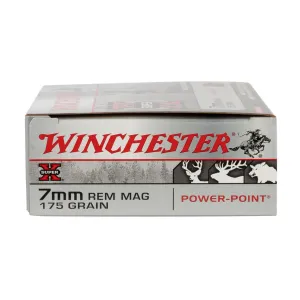 Winchester X7MMR2 Super X 7mmRemMag 175gr Power Point 20 Per Box/10 Case Centerfire, Rifle Ammunition