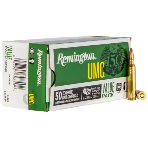 Remington 23966 UMC Value Pack 223Rem 55gr Full Metal Jacket 50 Per Box/8 Case Centerfire, Rifle Ammunition