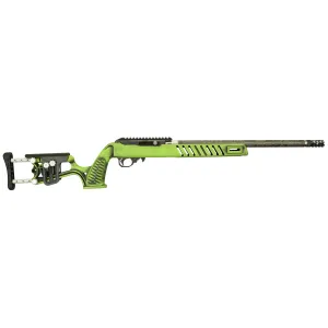 Black Rain Ordnance Professional, Semi-auto Rifle, 22 LR, 18.5 in Proof Research Threaded Barrel, 1/2X28 in Thread Pitch, Cerakote Finish, Zombie Green Battleworn, Luth AR MCA-22 Stock, 10 Rounds, 1 Mag BRO-22-P-ZGB