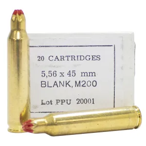 PPU PPB556 Blank Ammo 5.56x45mmNATO 20 Per Box/100 Case