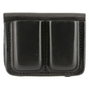 Tagua MC6 Double Mag Carrier, Fits Glock 42 & 43 Magazines, Black Leather, Ambidextrous MC6-014