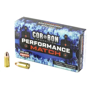 CorBon PM PM09115, 9MM, 115 Grain, Full Metal Jacket, 50 Round Box PM09115